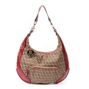 Fendi Vintage Pre-owned Canvas axelremsvskor Beige, Dam