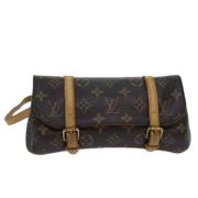 Louis Vuitton Vintage Pre-owned Canvas crossbodyvskor Brown, Dam