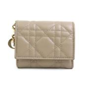 Dior Vintage Pre-owned Laeder plnbcker Beige, Dam