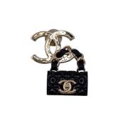 Chanel Vintage Pre-owned Tyg chanel-smycken Black, Dam