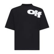 Off White Svart Skater-Fit T-shirt med delad logotyp Black, Herr