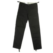 Carhartt Wip Svarta Aviation Cargo Byxor Black, Herr