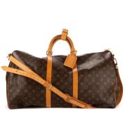 Louis Vuitton Vintage Pre-owned Belagd canvas handvskor Brown, Dam