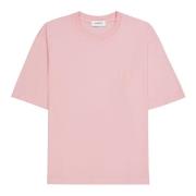 Laneus rosa t-shirt palm tryckt logotyp Pink, Dam