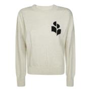 Isabel Marant Étoile Logo Crewneck Sweater Marisans ga Gray, Dam