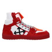 Off White Höga Pil Sneakers i Subtil Nyans Red, Herr