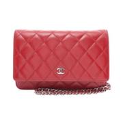 Chanel Vintage Pre-owned Laeder chanel-vskor Red, Dam