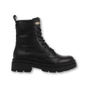 Red Rag Dam Bikerboots med Sidoficka Black, Dam