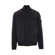 Stone Island Svart ull twill bomberjacka Black, Herr