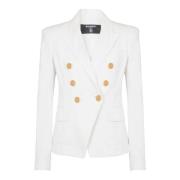 Balmain Denimjacka med 6 knappar White, Dam