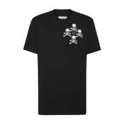 Philipp Plein Casual Herr T-shirt med Unik Design Black, Herr