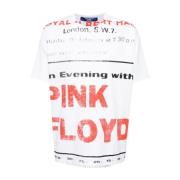 Junya Watanabe Vit Pink Floyd Print Bomull T-shirt White, Herr