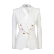 Elisabetta Franchi Vit ytterkläder blazer Chic stil White, Dam