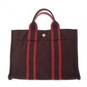 Hermès Vintage Pre-owned Canvas handvskor Red, Dam