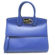 Salvatore Ferragamo Pre-owned Pre-owned Laeder handvskor Blue, Dam