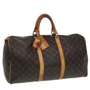 Louis Vuitton Vintage Pre-owned Canvas handvskor Brown, Dam