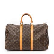 Louis Vuitton Vintage Pre-owned Belagd canvas handvskor Brown, Dam