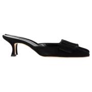 Manolo Blahnik Pre-owned Pre-owned Mocka klackskor Black, Dam