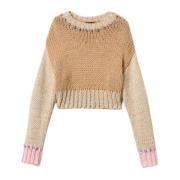 Twinset Beige Sweaters Actitude Kollektion Beige, Dam