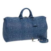 Louis Vuitton Vintage Pre-owned Canvas handvskor Blue, Dam