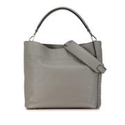 Fendi Vintage Pre-owned Laeder axelremsvskor Gray, Dam