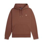 Fred Perry Brun Hoodie Sweatshirt Brown, Herr