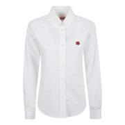 Kenzo Vit Blommig Figursydd Skjorta White, Dam