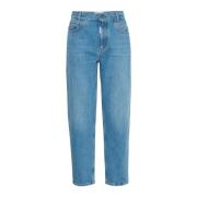 Ball Avslappnad Stonewash Jeans Blue, Dam