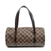 Louis Vuitton Vintage Pre-owned Belagd canvas handvskor Brown, Dam