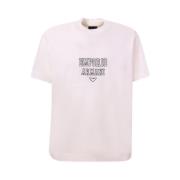 Emporio Armani Vit Crew-neck T-shirt med Tryck White, Herr