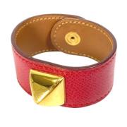 Hermès Vintage Pre-owned Laeder armband Red, Dam