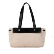 Hermès Vintage Pre-owned Canvas axelremsvskor Beige, Dam