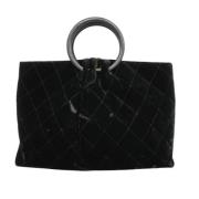 Chanel Vintage Pre-owned Sammet chanel-vskor Black, Dam