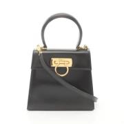 Salvatore Ferragamo Pre-owned Pre-owned Laeder handvskor Black, Dam