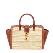 Yves Saint Laurent Vintage Pre-owned Canvas handvskor Beige, Dam