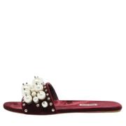 Miu Miu Pre-owned Pre-owned Sammet lgskor Red, Dam