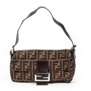 Fendi Vintage Pre-owned Canvas axelremsvskor Brown, Dam