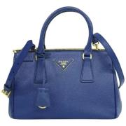 Prada Vintage Pre-owned Laeder handvskor Blue, Dam