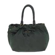 Prada Vintage Pre-owned Tyg prada-vskor Green, Dam