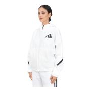 Adidas Vit Zip-Through Hoodie för Kvinnor White, Dam