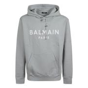 Balmain Grå Sweatshirt Aw24 Stilren Bekväm Gray, Herr