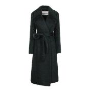 Jil Sander Grön Mohair Cape Kappa Aw24 Green, Dam