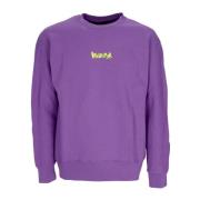 Disclaimer Lila Lime Crewneck Lättvikts Sweatshirt Purple, Herr