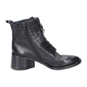 Moma Vintage Läder Ankelboots för Kvinnor Black, Dam