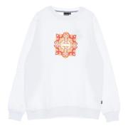 Dolly Noire Vit Crewneck Sweatshirt med Maioliche Logo White, Herr