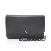 Chanel Vintage Pre-owned Canvas chanel-vskor Black, Dam