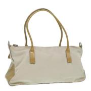 Prada Vintage Pre-owned Nylon handvskor Beige, Dam