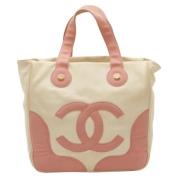 Chanel Vintage Pre-owned Canvas totevskor Beige, Dam