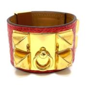 Hermès Vintage Pre-owned Laeder armband Red, Dam