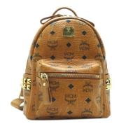 MCM Pre-owned Pre-owned Tyg ryggsckar Brown, Dam